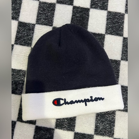 blue and white champion beanie - Picture 1 of 2